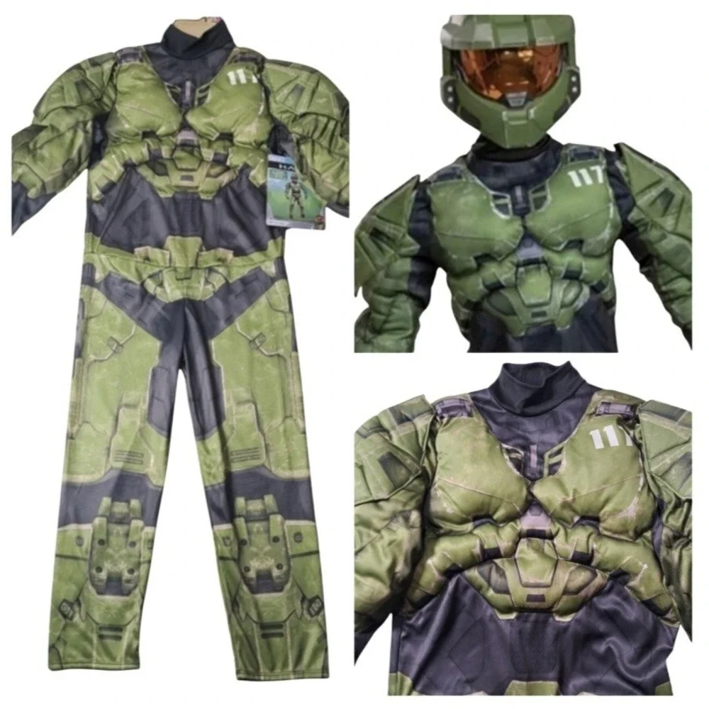 HALO DISGUISE SMALL 4-6 MASTER CHEIF DELUXE CHILD COSTUME PARTY